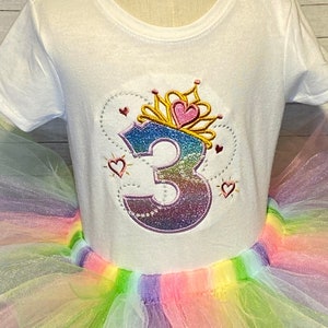 3rd Birthday Princess Shirt, Princess Birthday Girl Shirt, Princess Crown Birthday Shirt, Birthday Princess Shirt, Number With Crown Jewel