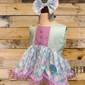Ariel Mermaid themed dress, Mermaid Birthday Dress, Ariel themed party, Mermaid outfit, Ariel Mermaid outfit