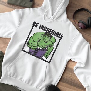 Unisex be Incredible Hulk Hoodie Marvel 