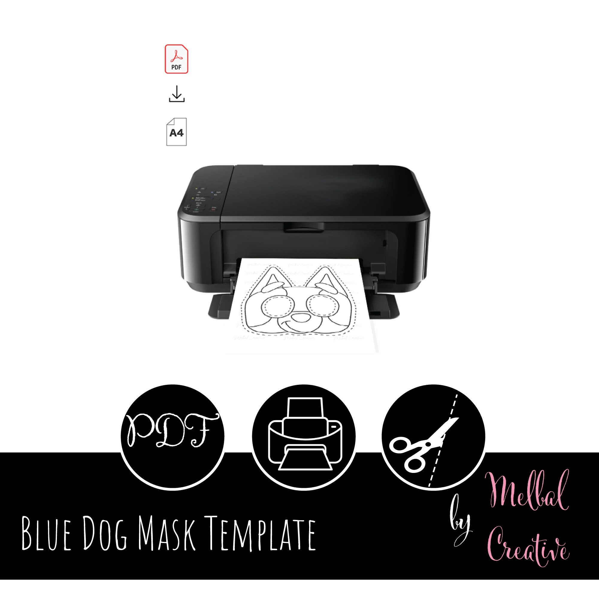 Kids Birthday Activity, Kids Mask, Kids Learning, A4 Printable, PDF ...