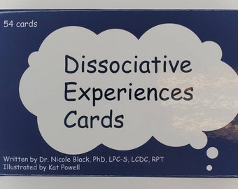 Dissociative Experiences Cards-For Counselors, Clients, EMDR, Trauma Work, DID/Dissociation Counseling