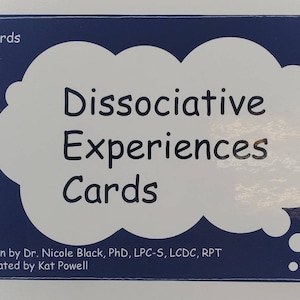 Dissociative Experiences Cards-For Counselors, Clients, EMDR, Trauma Work, DID/Dissociation Counseling