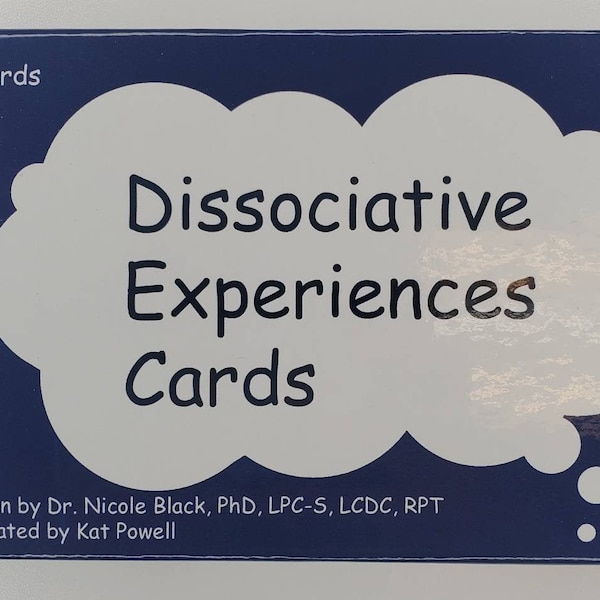 Dissociative Experiences Cards-For Counselors, Clients, EMDR, Trauma Work, DID/Dissociation Counseling