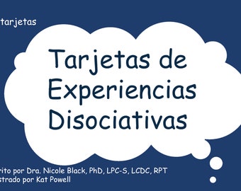 SPANISH Dissociative Experiences Cards-For Counselors, Clients, EMDR, Trauma Work, DID/Dissociation Counseling/Tarjetas Disociativas