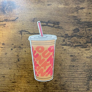 Dunkin Cup Sticker