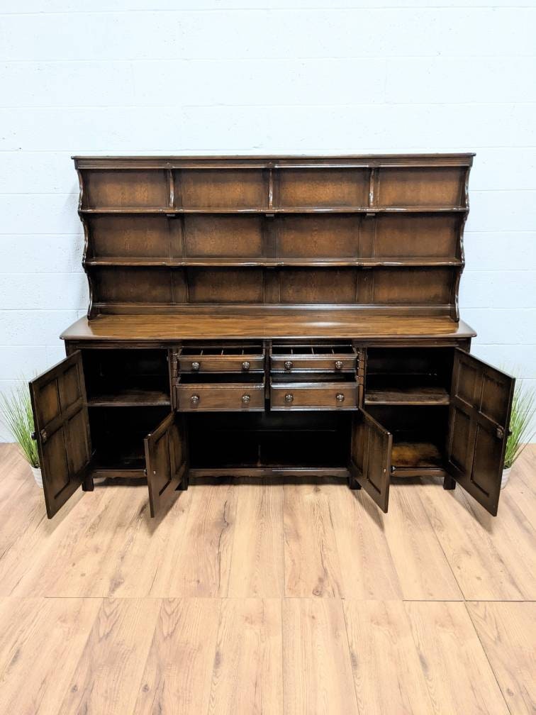 Large Vintage Ercol Welsh Dresser Etsy UK