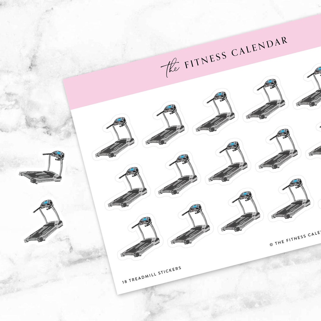 Treadmill Stickers - the Fitness Calendar - Planner Stickers, Journal ...