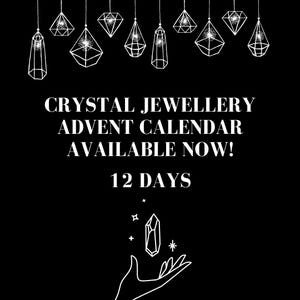 Crystal Jewellery Advent Calendar, 12 Day Advent Calendar, Christmas Jewellery Gift, Healing Crystal Jewellery, Advent Calendar