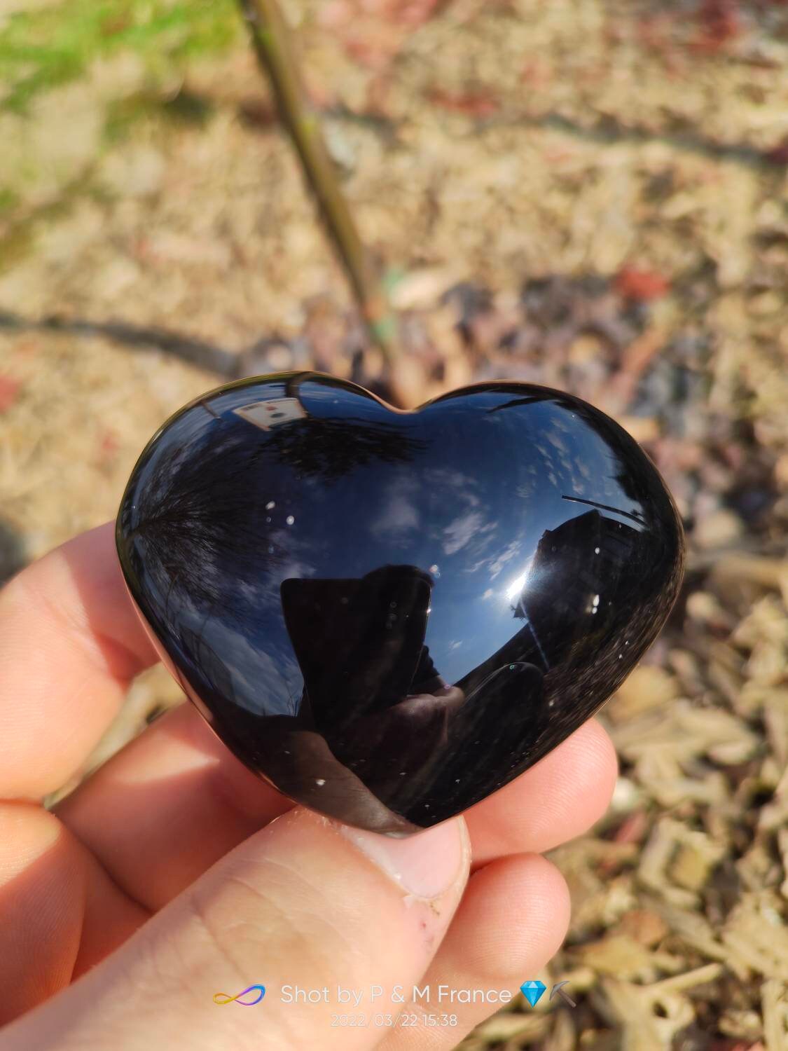 Coeur en Obsidienne