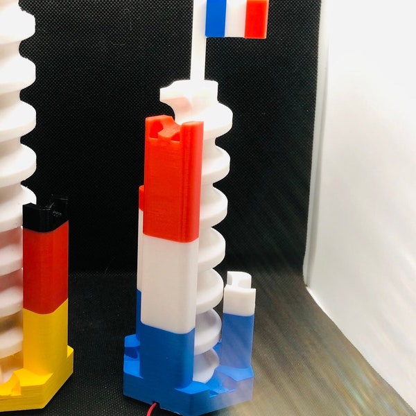 France - Electric elevator Color and country flag - Gravitrax compatible