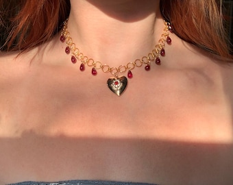 Collar Corazón Sangrante