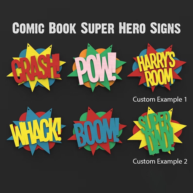 Personalized Comic Book Wooden Wall Art: Pop Culture Decor Gifts - Etsy