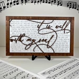 It Is Well With My Soul Scripture Wall Art: Christian Hymn Wooden Decor Gifts