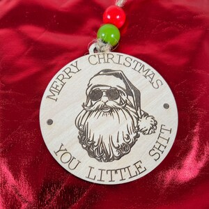 Naughty Santa Christmas Ornament, Gag Gift, Funny Christmas Gift, Joke Gift Gifts