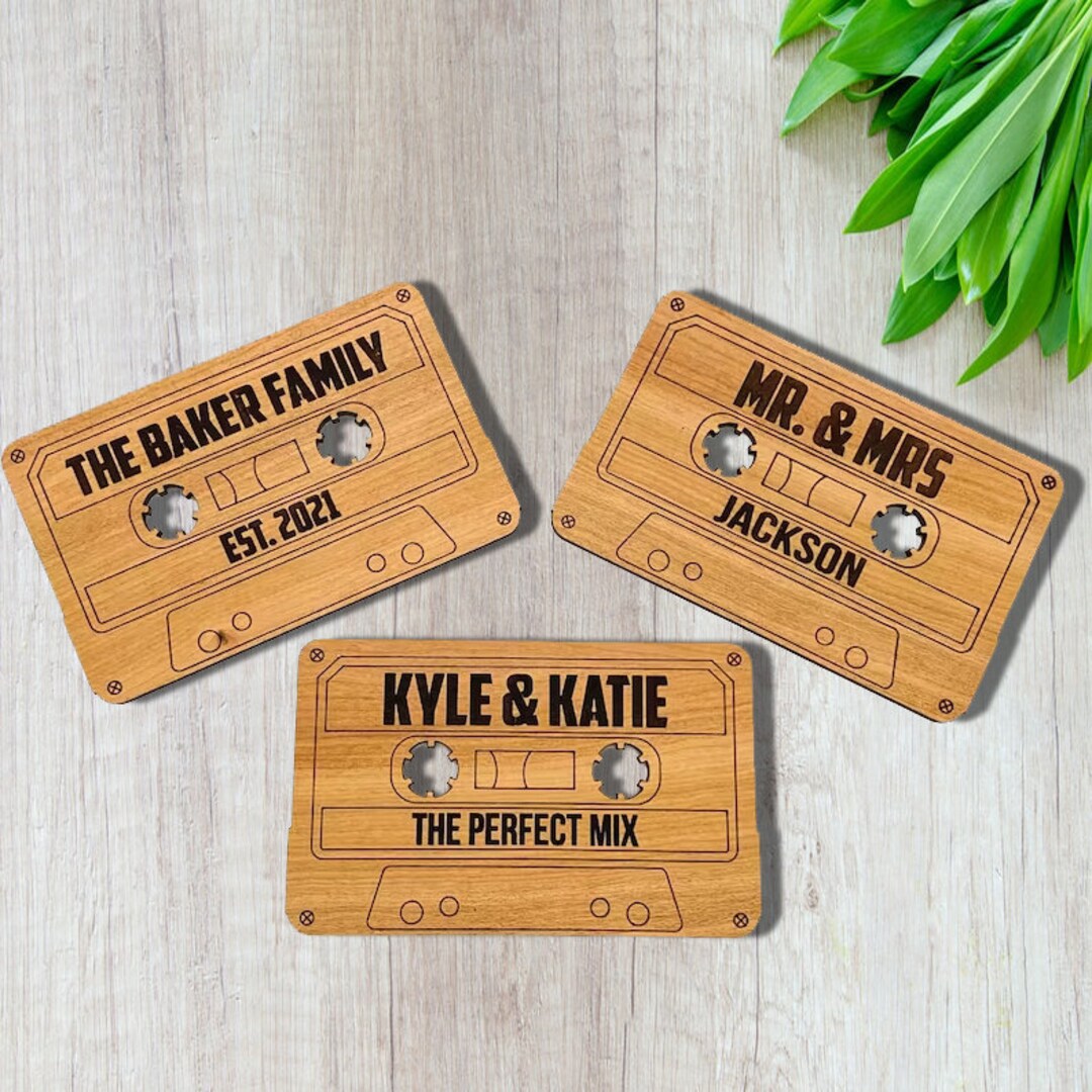 Personalized Cassette Tape, 90s Theme Party Decoration, Party Favor