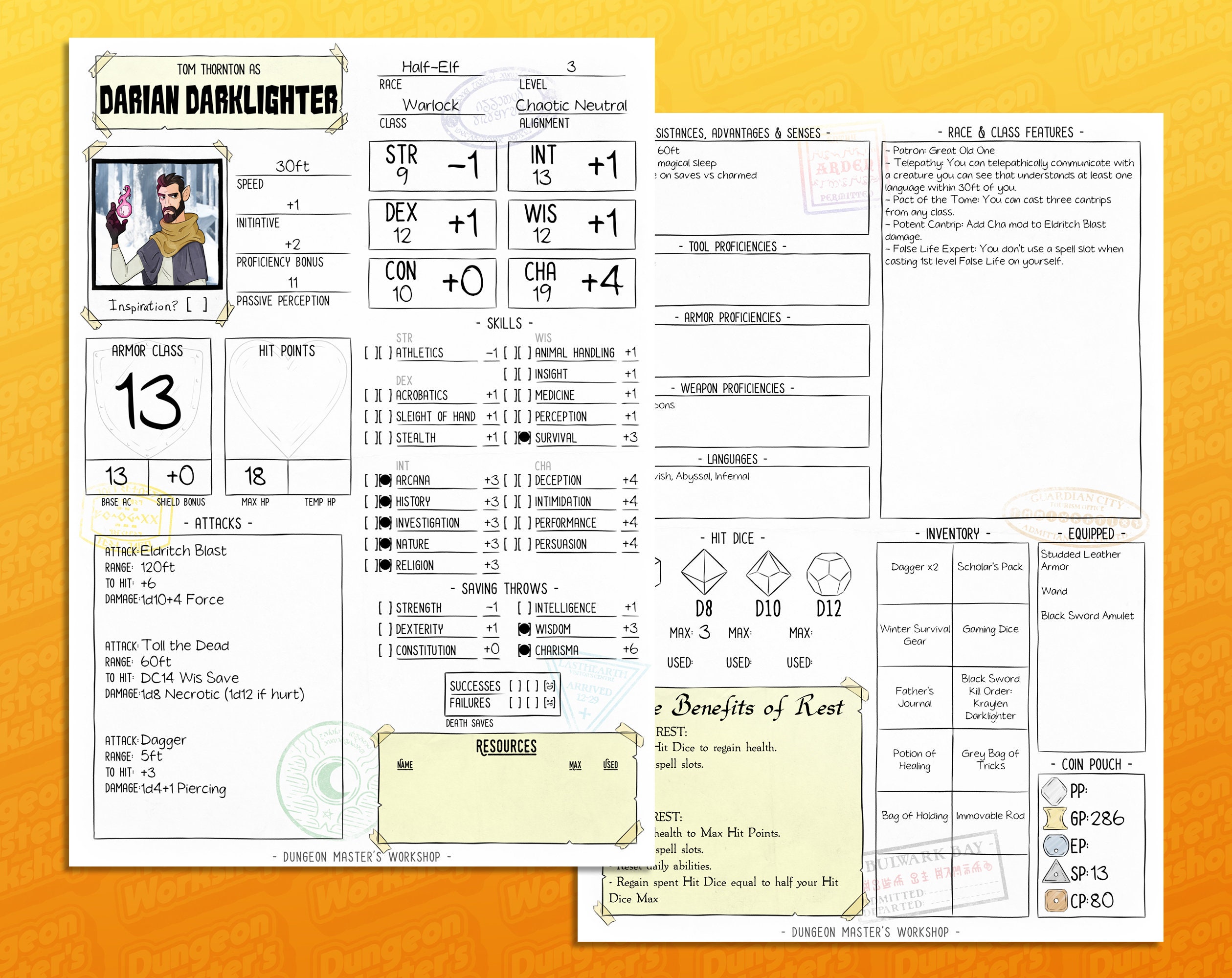 traveller 2nd edition character sheet