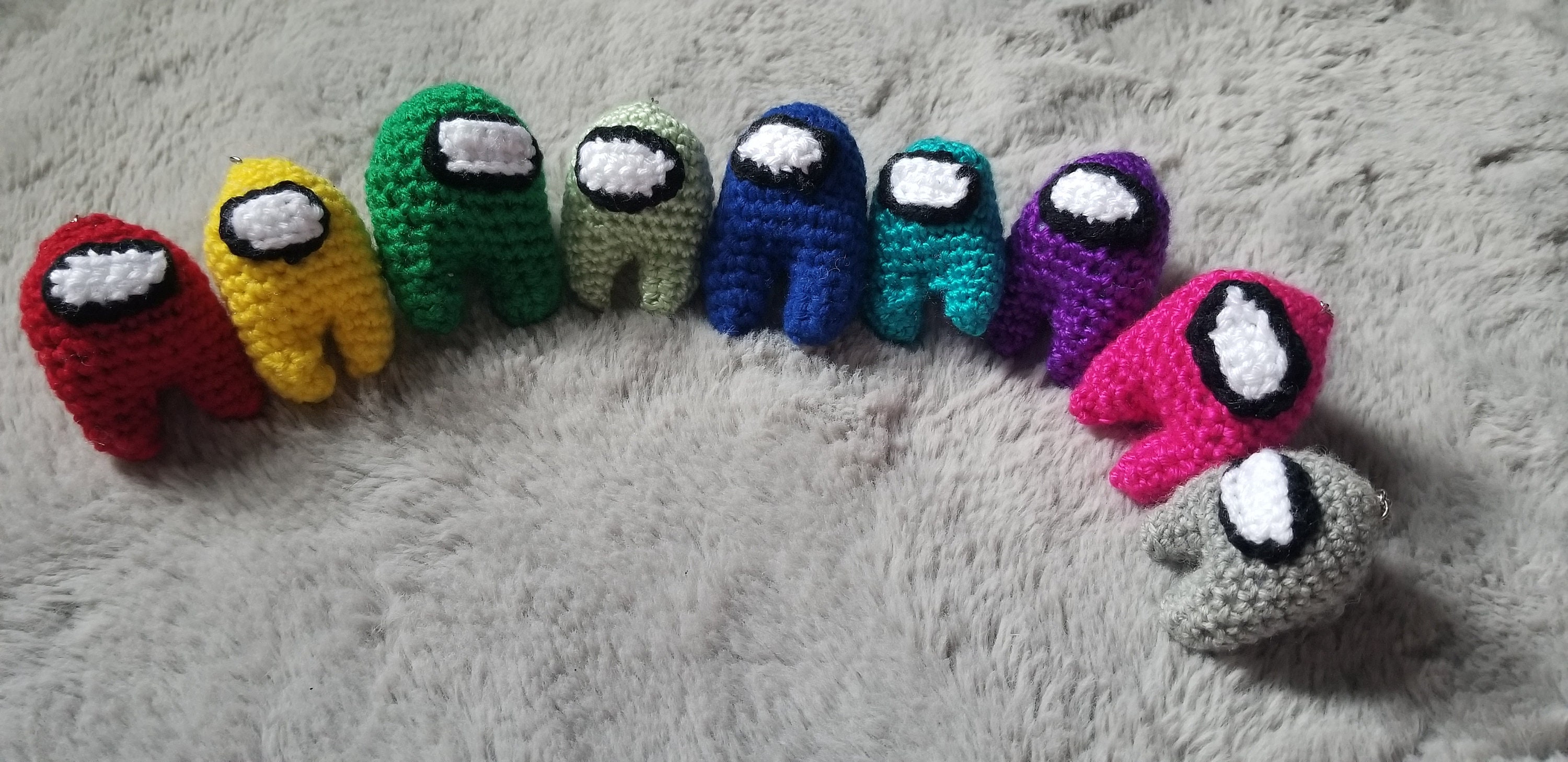 Among Us Character Plush Keychains Etsy