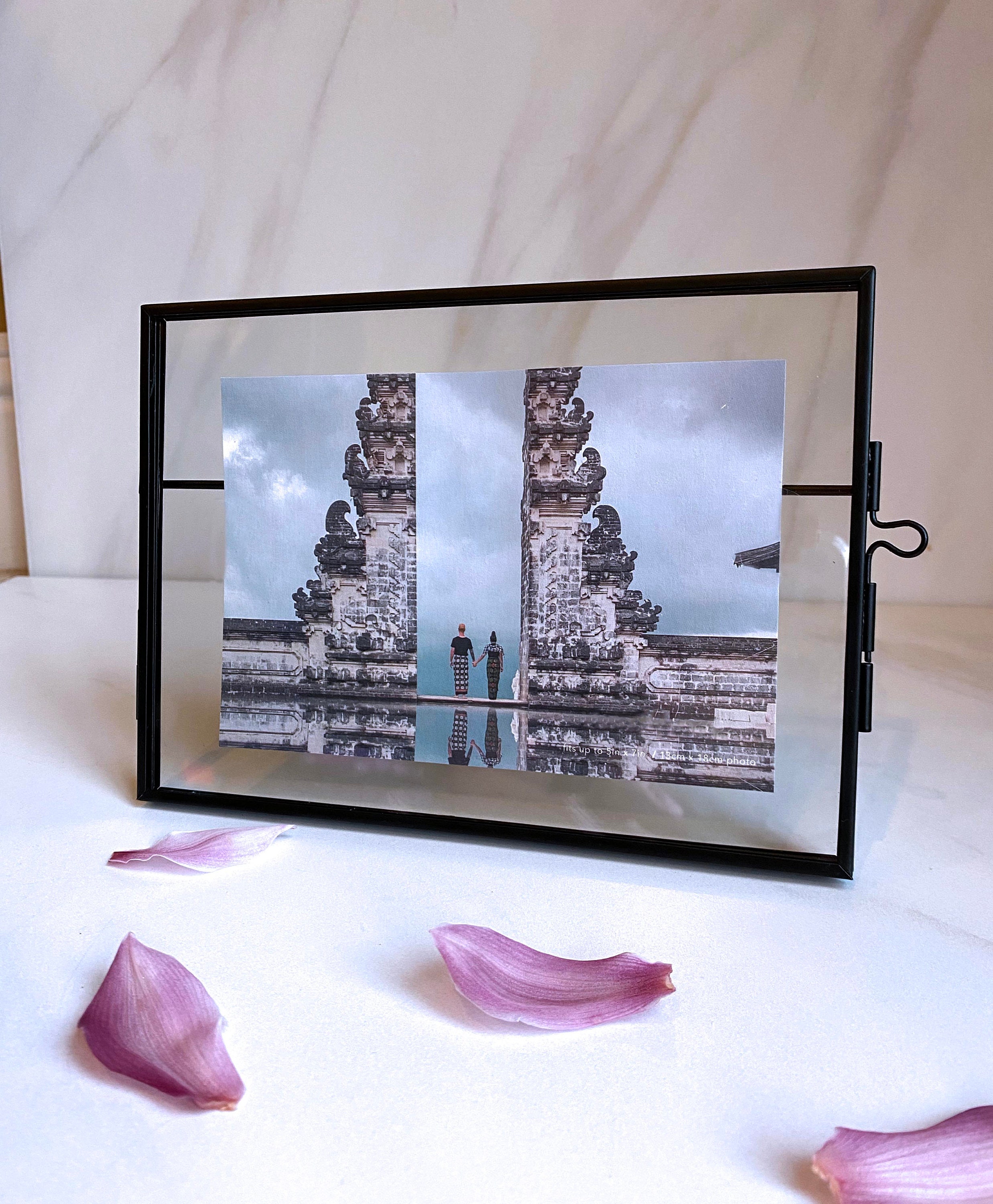 Horizontal Tabletop Glass Floating Picture Frame 4x6 Etsy