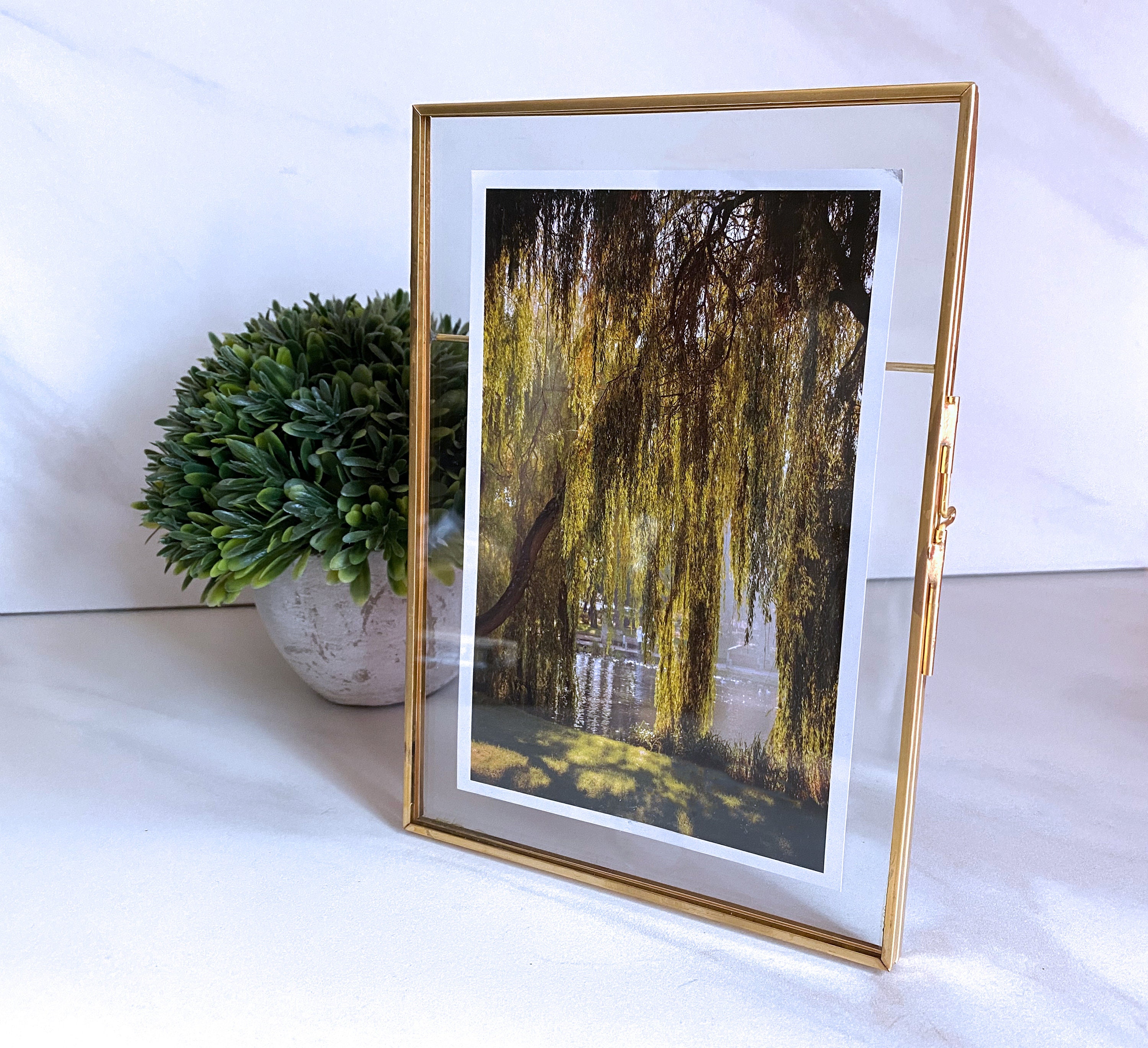 5x7 gold floating sale frame