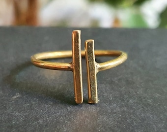 Minimaliste Brass Ring / Modern / Contemporary / Boho /  Bohemian / Psy / Rustic / Tribal / Gypsy / Festival / Healing / Festival