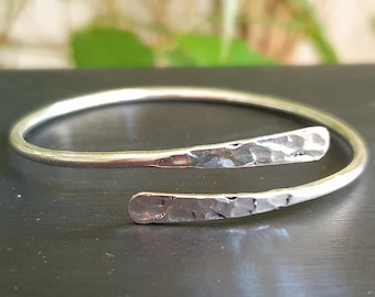 Hammered Silver Bracelet / Bangle / Boho / Ethnic / Rustic / Bohemian / Hippie / Gypsy / Jewellery /