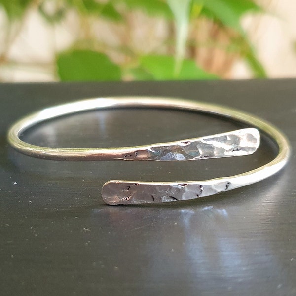 Hammered Silver Bracelet / Bangle / Boho / Ethnic / Rustic / Bohemian / Hippie / Gypsy / Jewellery /