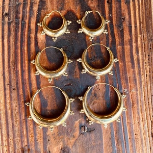 Grote messing creolen / Tribaal / Rustiek / Etnisch / Hippie / Boho / Boho / Festival