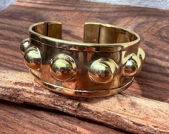 Steampunk Brass Cuff Bracelet / Tribal / Festival Fashion Boho / Ethnic / Rustic / Bohemian / Hippie / Jewellery / Adjustable / Unisex /
