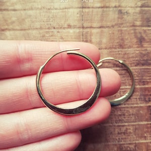 Boho Gold Hoops Gehamerd Oorbellen Messing / Rustiek Etnisch Klassiek XL XS Hoops Hippie Tribal Boho Boho Festival Ora afbeelding 2