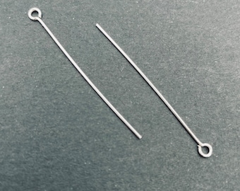 Silver 925 Wire for Earrings for Hypoallergenic Earrings, Gold Plated Stainless Steel Option, x2 Wire Accessory & Service for Sensitive ears