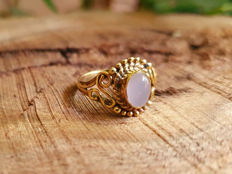 Ethnic style Brass /& Rose Quartz Boho Bohemian Psy Rustic Tribal Gypsy Festival Healing Festival