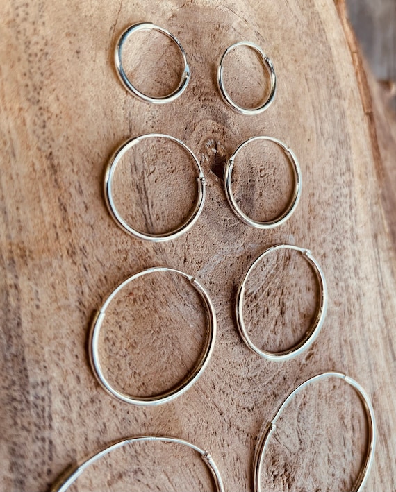 Sterling silver clicker hoop outlet
