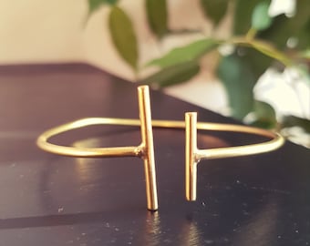 Pulsera de latón minimalista / Brazalete / Brazalete / Clásico / Rústico / Étnico / Boho / Hippie / Gitano / Chic / Joya / Ajustable / Mixto