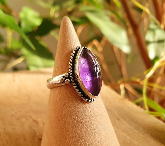 Anillo de plata con amatista hotsell