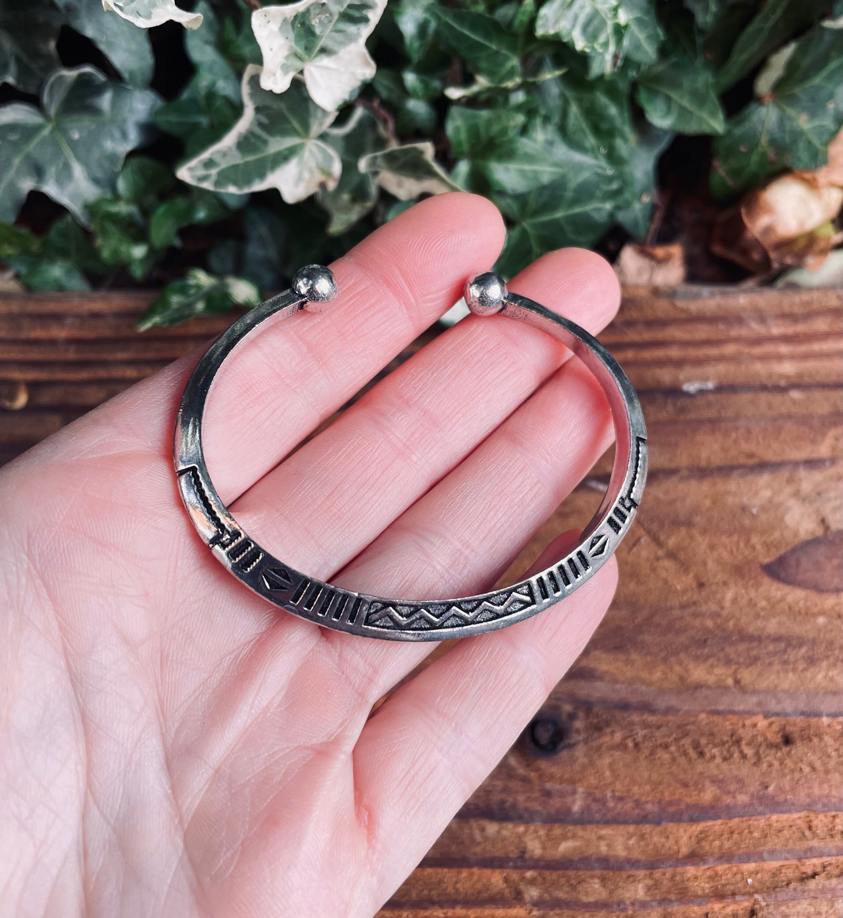 African Silver Bracelet / Tuareg Jewelry / Cuff / Boho
