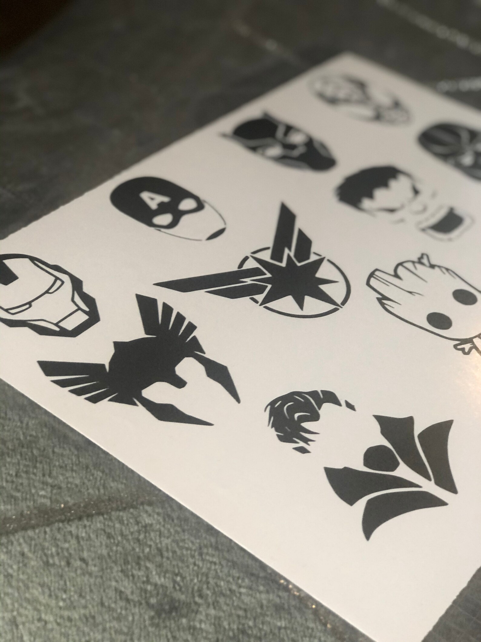 Marvel Super Hero Avengers Stencil A4 SHEET Etsy