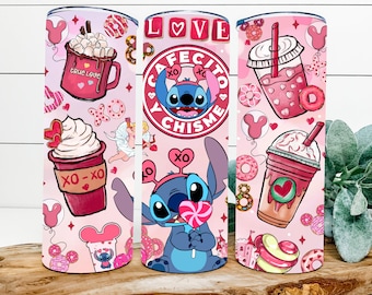 stitch cafecito y chisme Tumbler 20oz