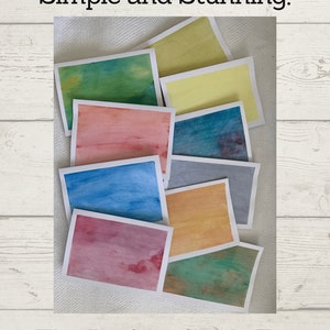 Cartes de notes d’aquarelle blank 5x7 couleur solide personnalisées avec enveloppes