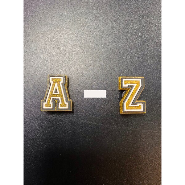 Jibbitz Charms for Crocs Gold Letters Etsy