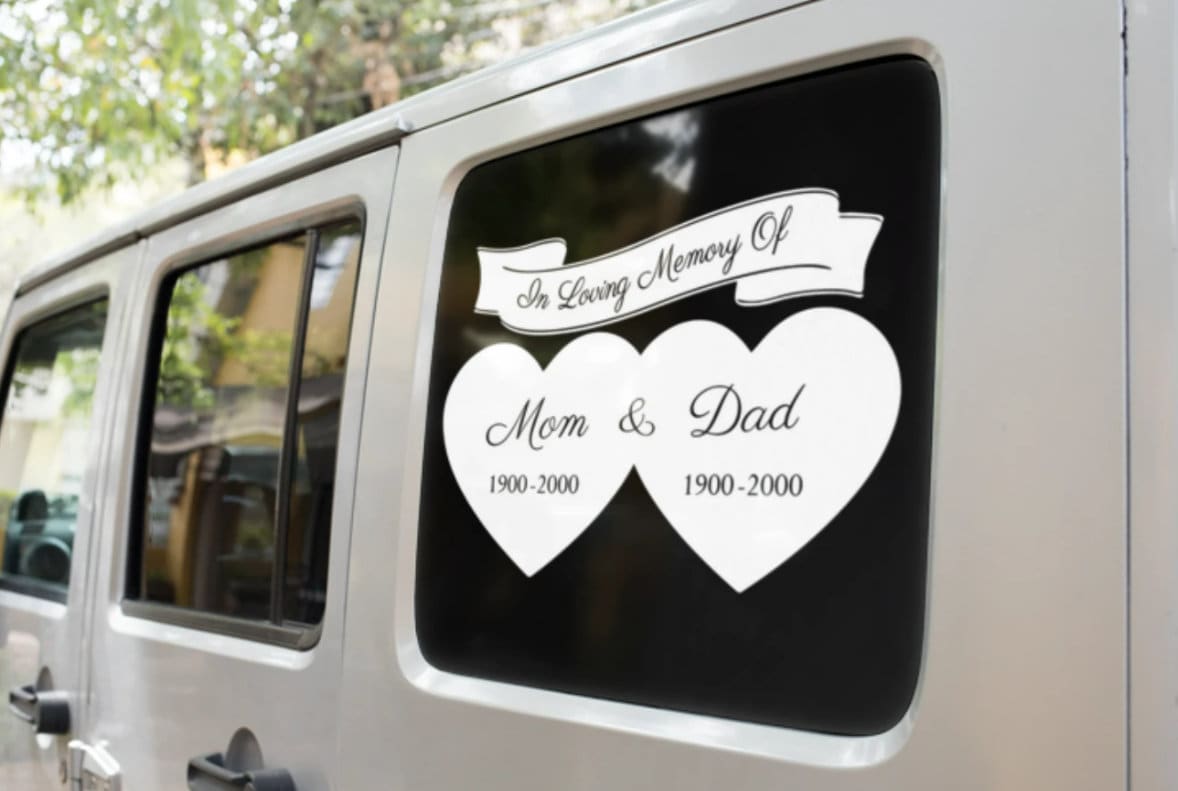 In Loving Memory of Mom and Dad Vinyl Decal Sticker for Car Etsy