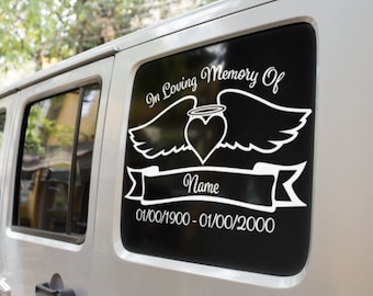 In Loving Memory Decal, Family Friends Memorial Decal, Car Decal, Truck Decal, Laptop Decal, Window Decal, Remembrance Gift, seres queridos