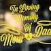 In Loving Memory Decal, Mom and Dad Memorial Decal, Car Decal, Truck ...