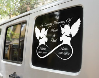 Calcomanía "En memoria de mi amor", calcomanía conmemorativa para mamá y papá, calcomanía para auto, calcomanía para camioneta, calcomanía para laptop, calcomanía para ventana, regalo de recuerdo para familia y amigos.