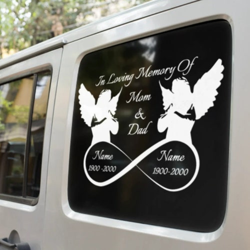 In Loving Memory Decal Mom and Dad Memorial Decal Car Decal Etsy