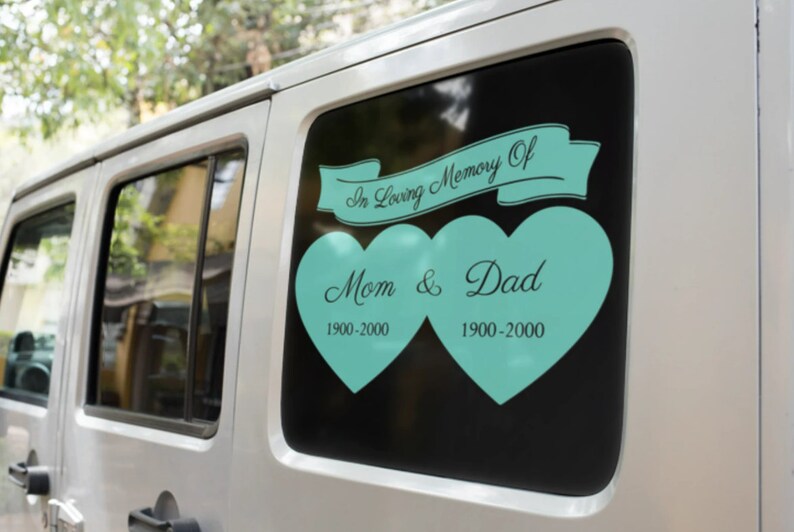 In Loving Memory Decal Mom and Dad Memorial Decal Car Decal - Etsy