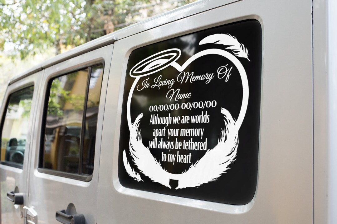 thumbnail image 2 of Custom IN LOVING MEMORY Fallen Soldier Vinyl Car Window Decal Sticker – Army Rip Theme, Oracal 2 of 6