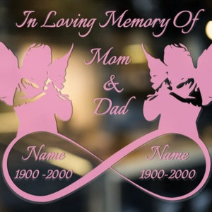In Loving Memory Decal, Mom and Dad Memorial Decal, Car Decal, Truck ...