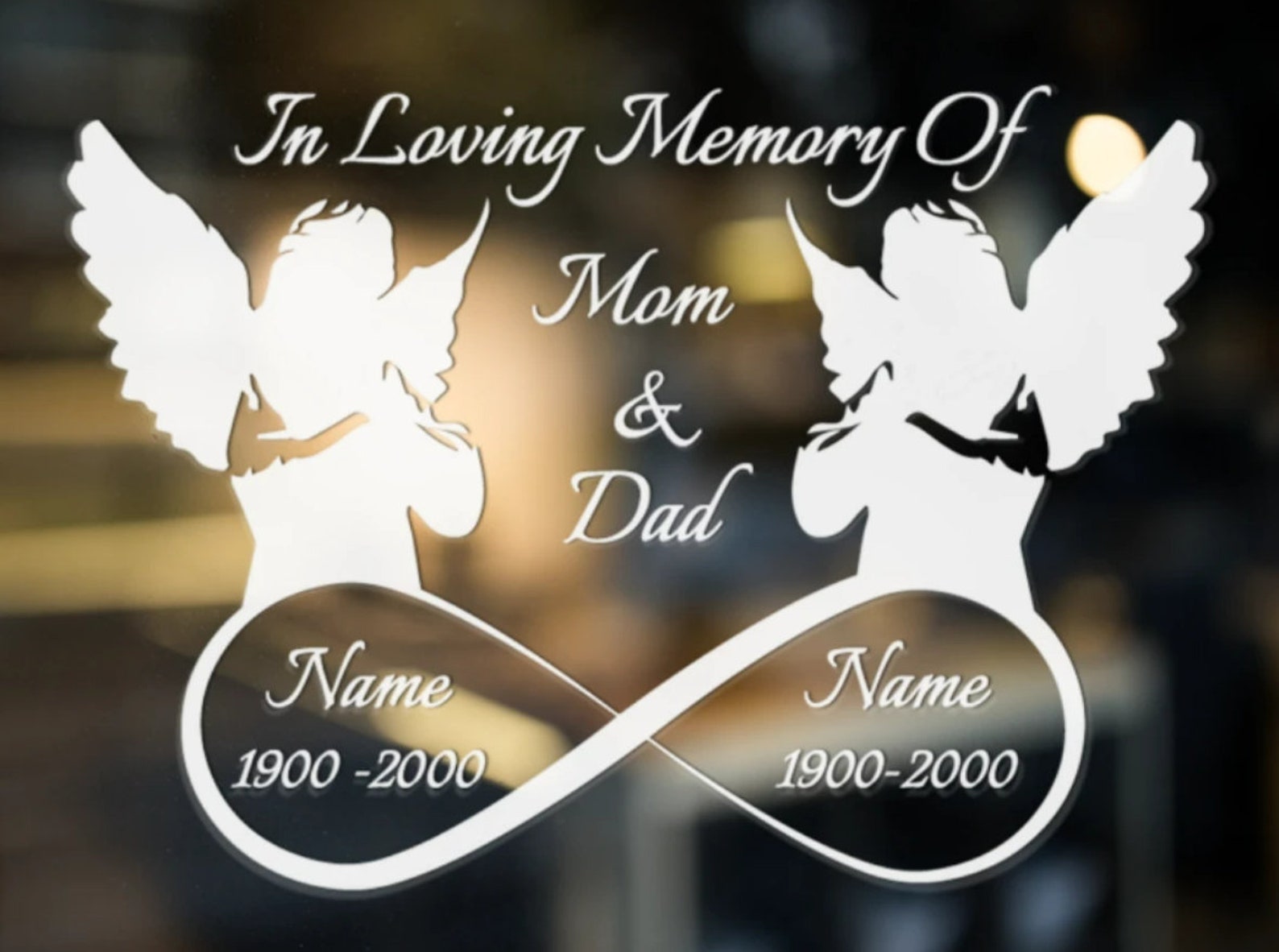 In Loving Memory Decal Mom and Dad Memorial Decal Car Decal Etsy