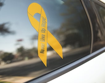 Apéndice Calcomanía de concientización sobre el cáncer, Calcomanía para auto, Calcomanía para camión, Calcomanía para computadora portátil, Calcomanía para ventana