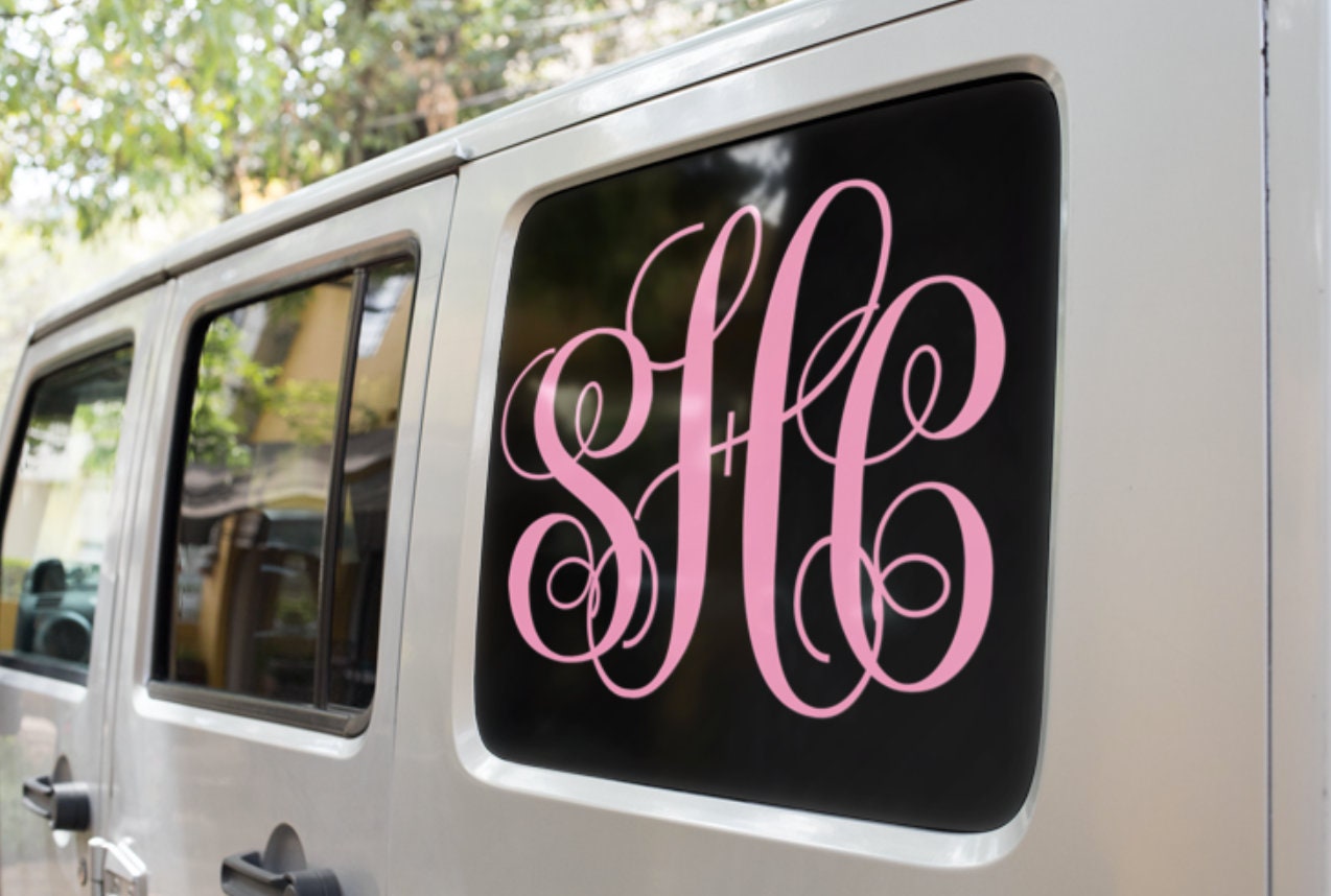 Custom Monogram Decal, Car Decal, Truck Decal, Laptop Decal, Window ...